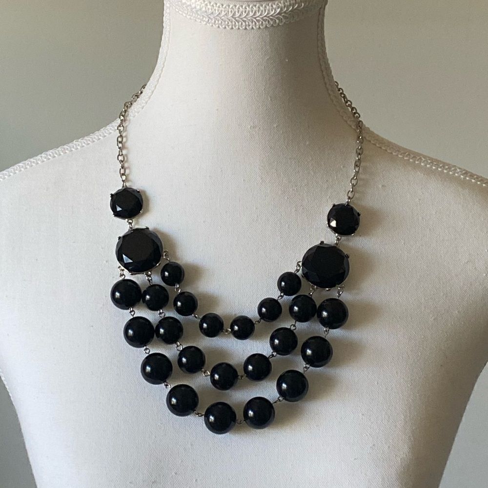 Layered Beaded Statement Necklace